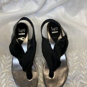 Impo Glance wedge sandals, black, size 9.5